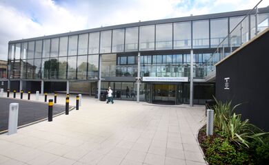 An entrance at Bradford Royal Infirmary
