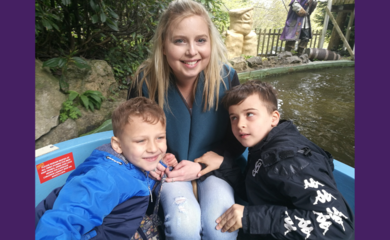 Natalie Gardner with her boys