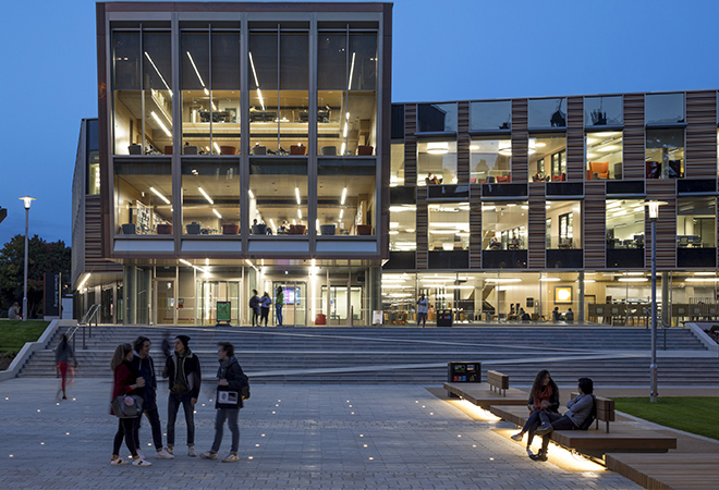 Image of Davison Building at night