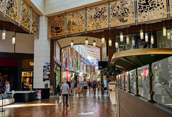 A busy shopping Area 
