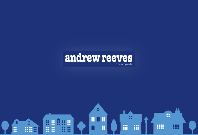 "Andrew Reeves logo on a blue background"