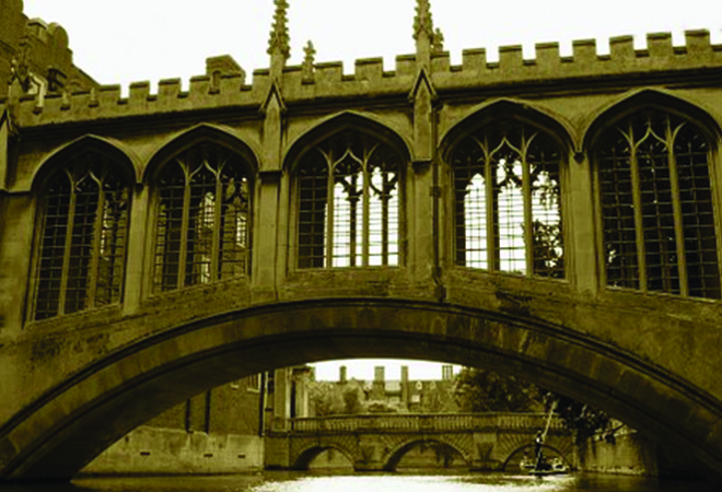 Photo of a bridge in Cambridge