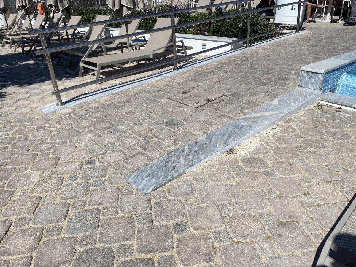 "Ramp access into pool"