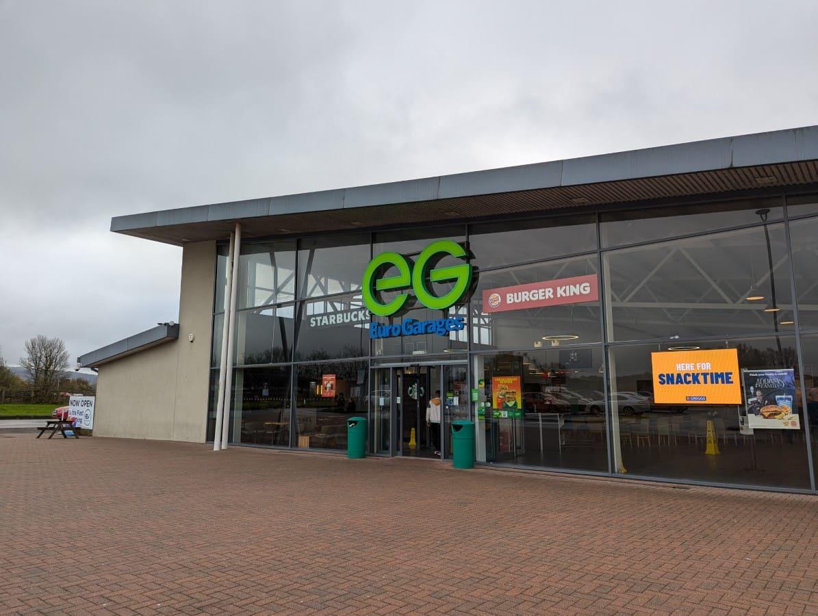 A picture showing the front of the M61 - Rivington Services - Northbound - Euro Garages