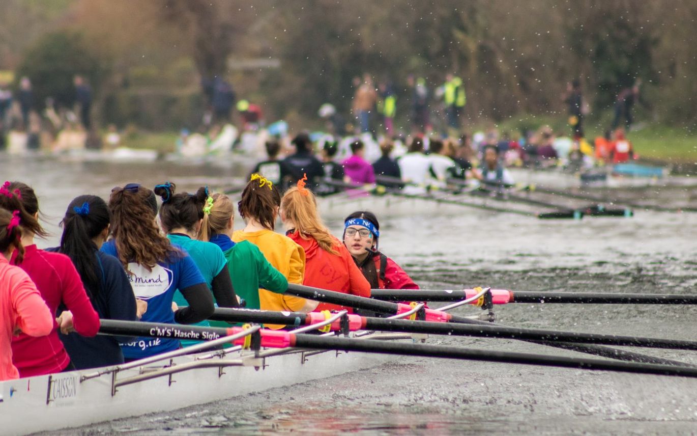 Photo of Students Rowing