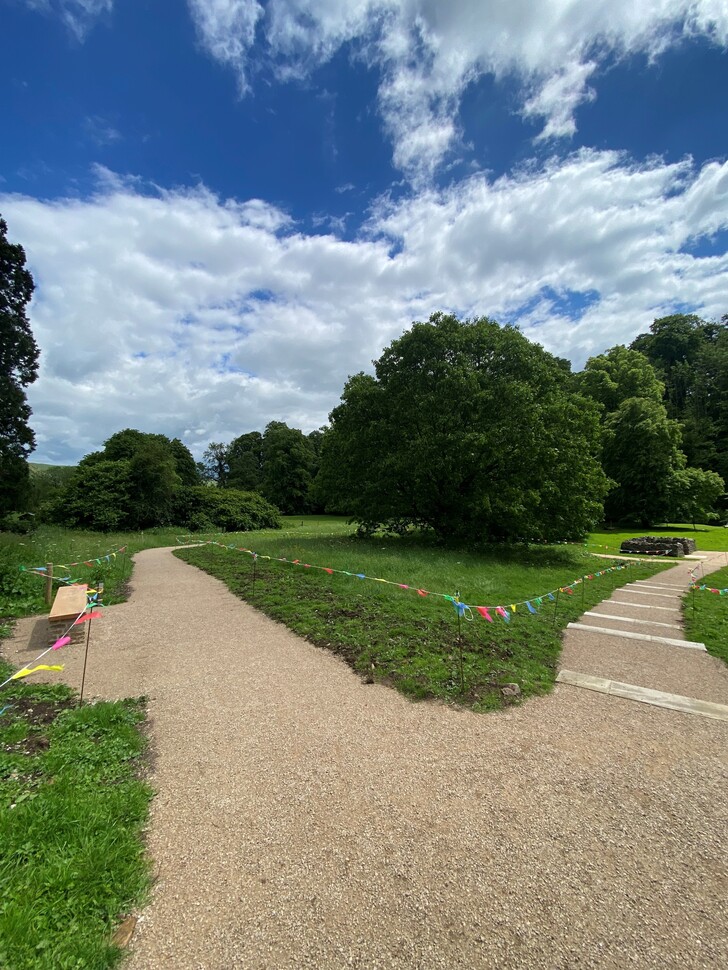 View of accessible path.