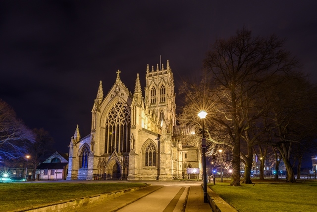 "Image of Doncaster Minster at Night"