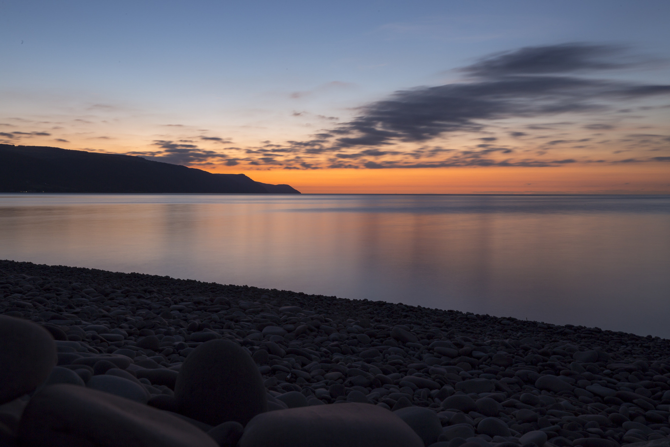 Sunset over Bossington Beach.