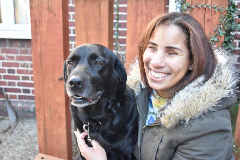 "Assistance dog with patient"