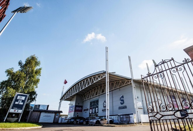 Main stand next to gift shop