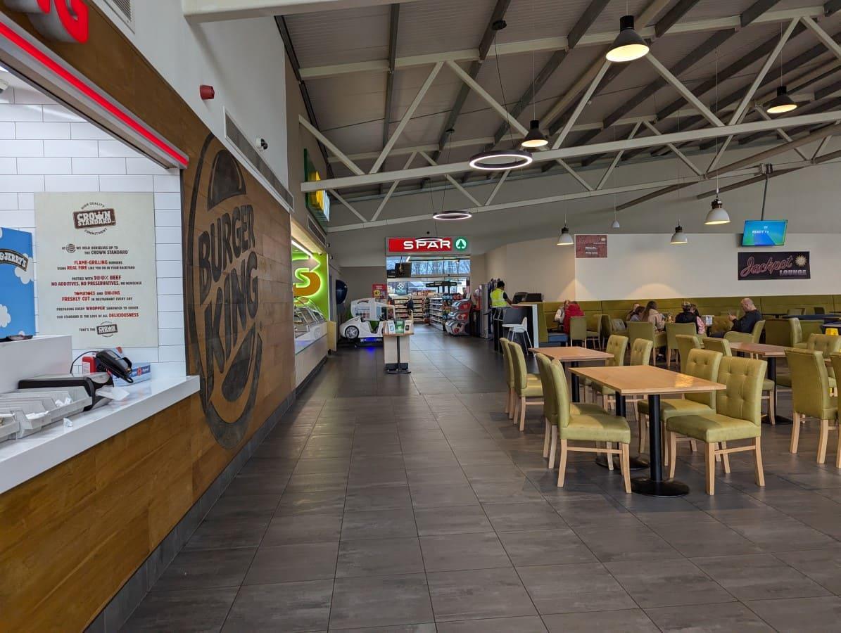 A picture showing the interior of the M61 - Rivington Services - Southbound - Euro Garages