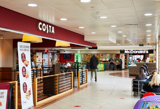 Photo of outside of Costa at Blackburn Services