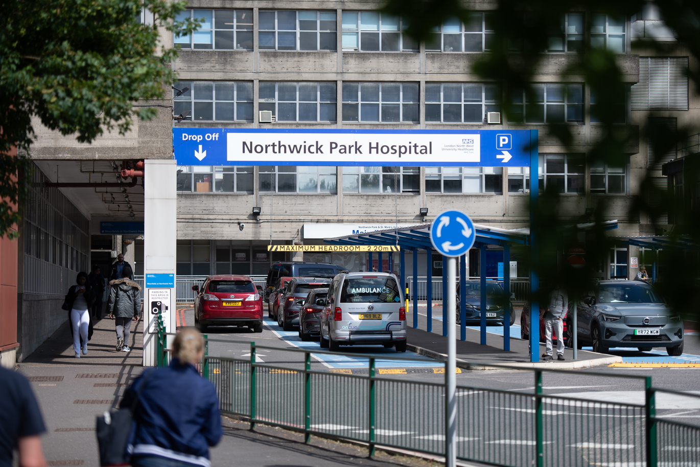 "Main entrance of Northwick Park Hospital"