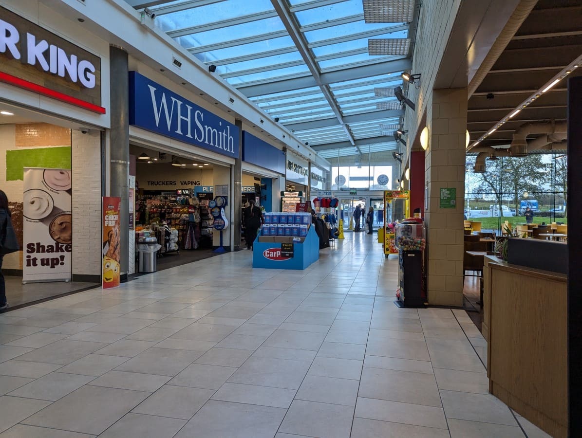 A picture showing the interior of the M62 - Birch Services - Westbound - Moto