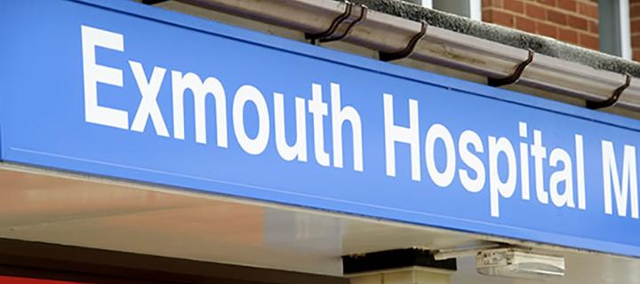 "Exmouth Hospital sign"