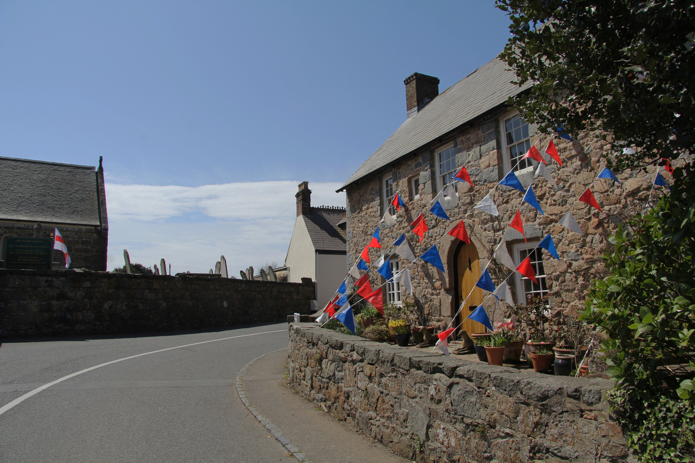 "A photo of some bunting in Guernsey"