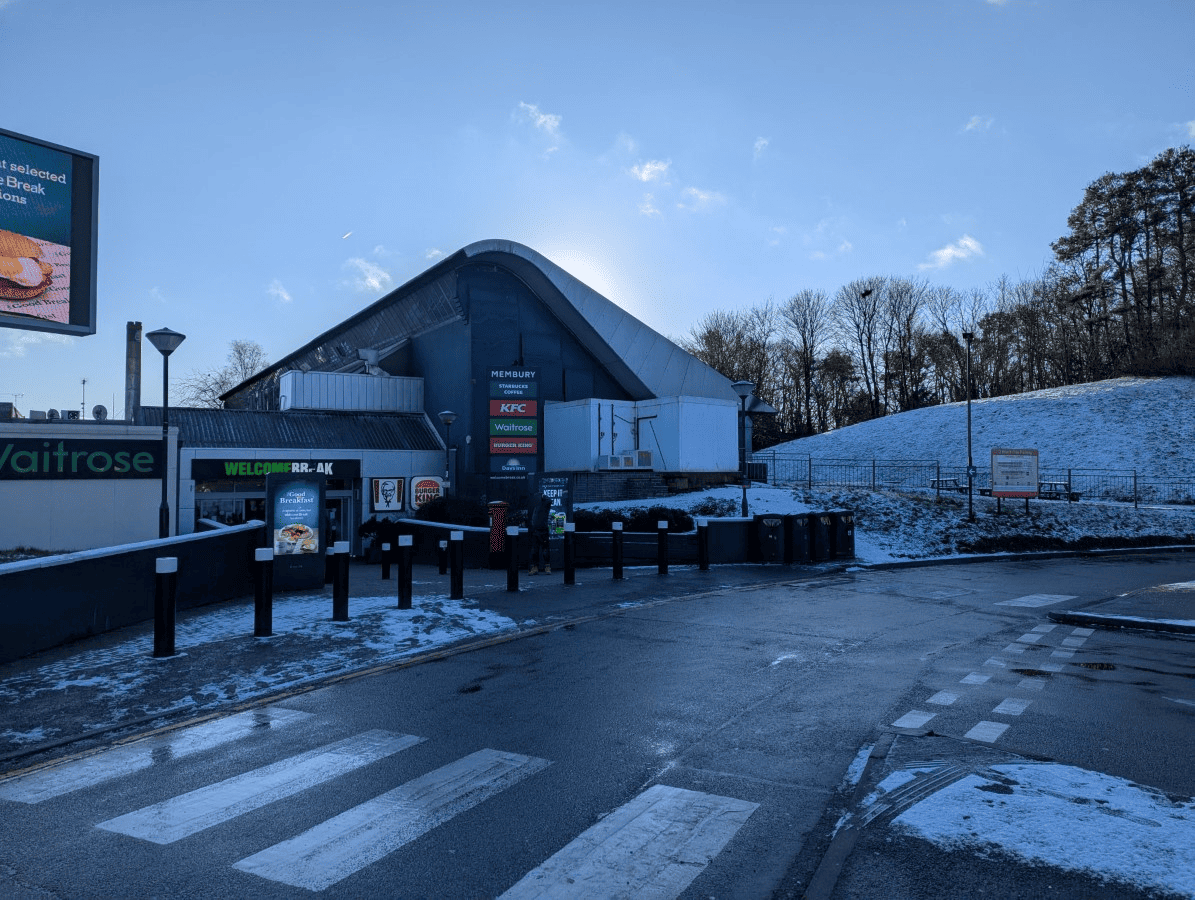 A picture showing the front of the M4 - Membury Services - Eastbound - Welcome Break