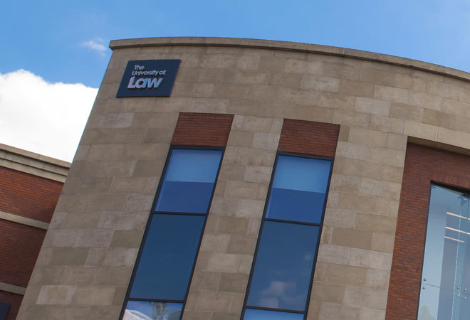 photo of the top floors of the university of law building in nottingham. 