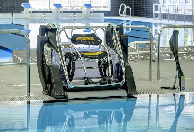 Photo of pool accessibility at Mildenhall leisure centre