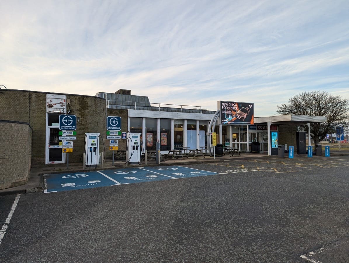A picture showing the front of the A1(M) - Washington Services - Southbound - Moto