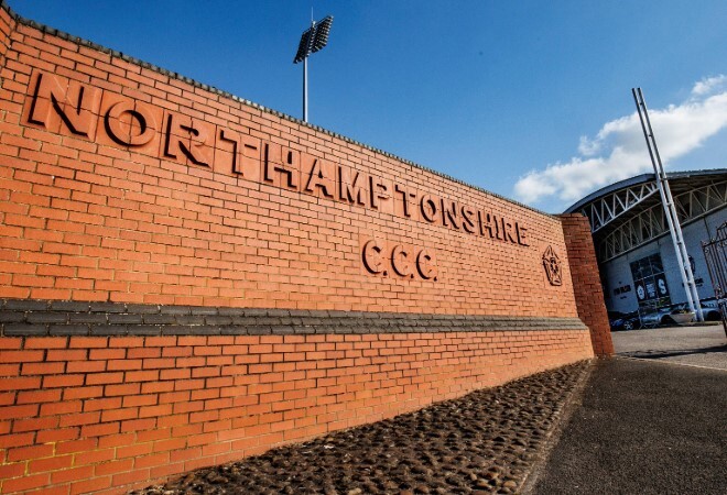 Brick Wall spelling out Northamptonshire County Cricket Club