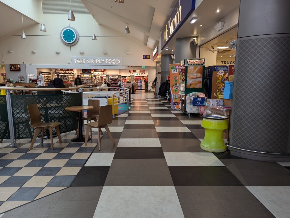 A picture showing the interior of the M18 - Doncaster North Services - Moto