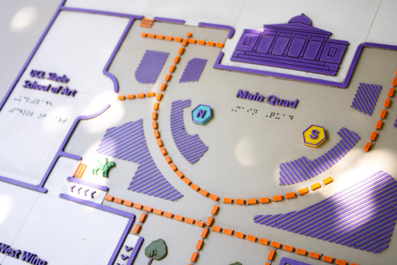 "Tactile map of the UCL Main Quad"