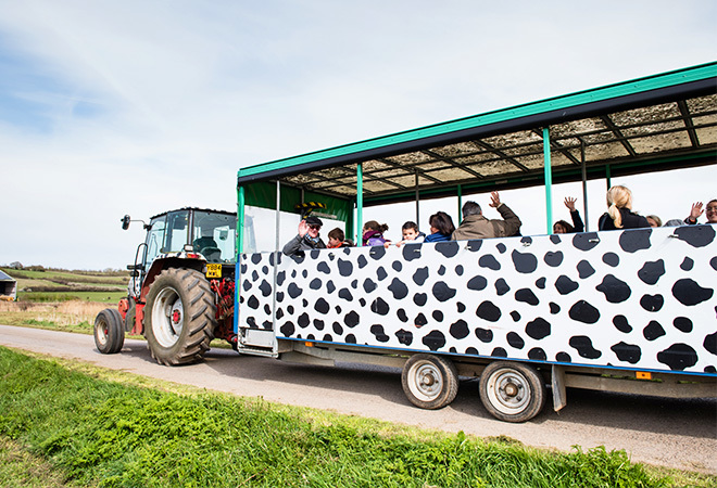 "A photo of a tractor ride"