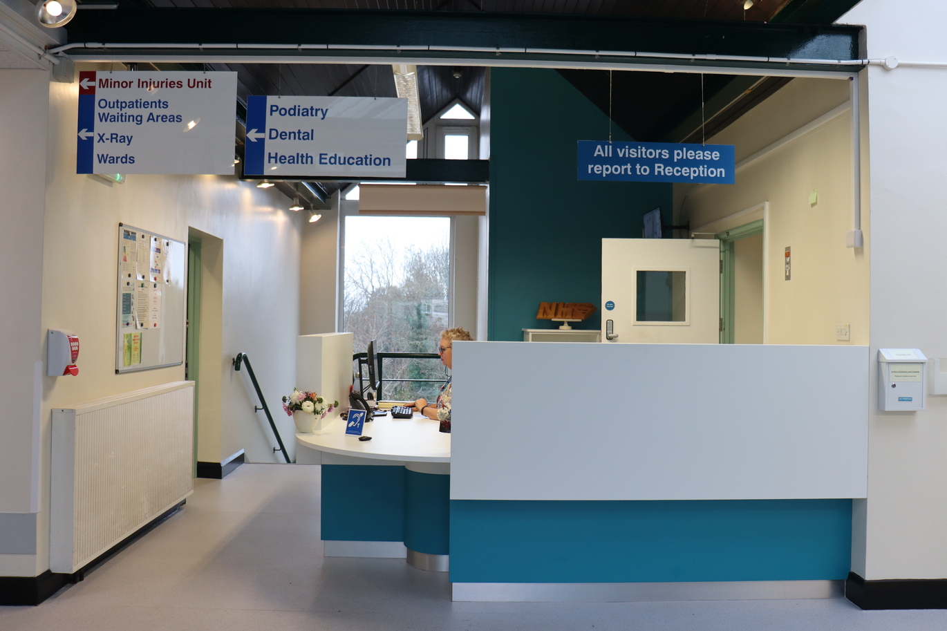 reception area of a hospital 