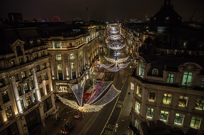 Photo of Regent Street light decorations