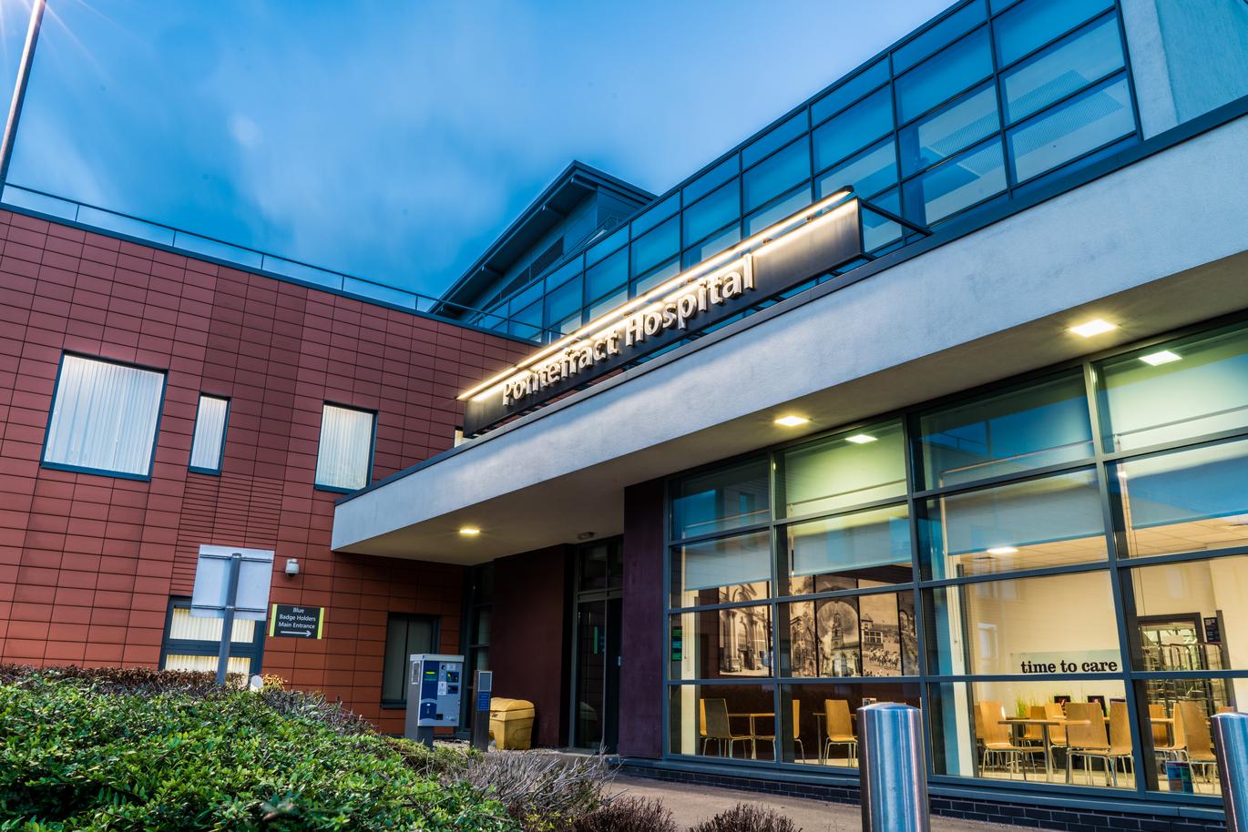 "Pontefract Hospital entrance"