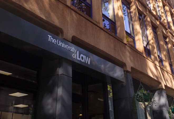 photo of the entrance to the university of law bloomsbury campus. 
