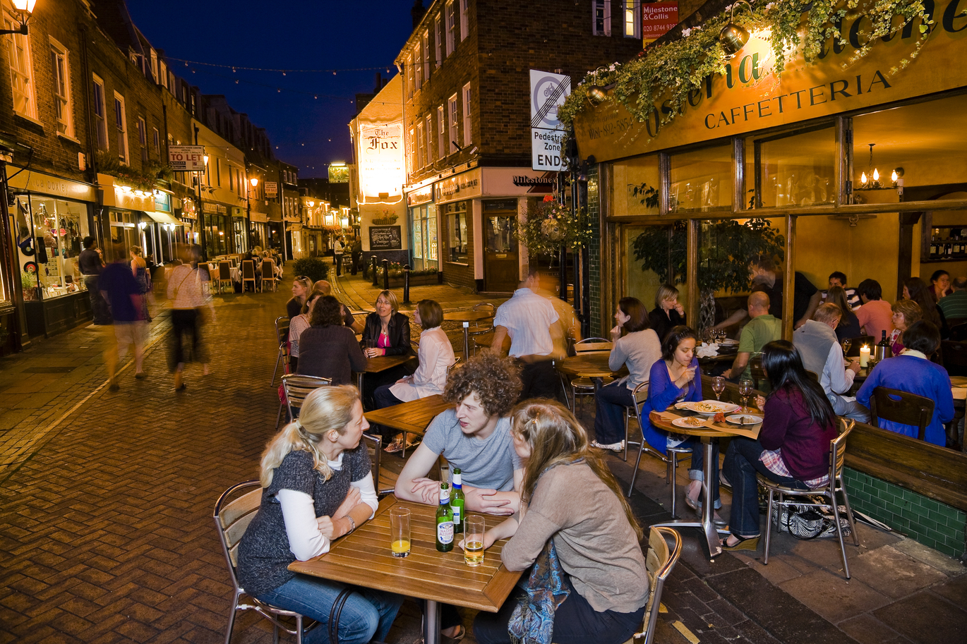 "A pub garden in Richmond"