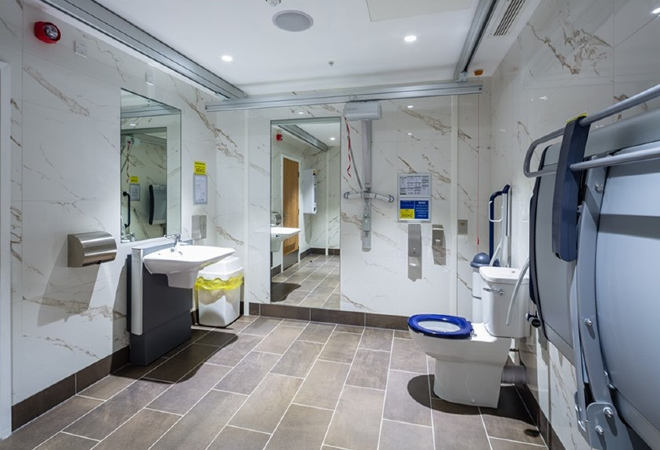 Photo of an accessible toilet in silverburn shopping centre