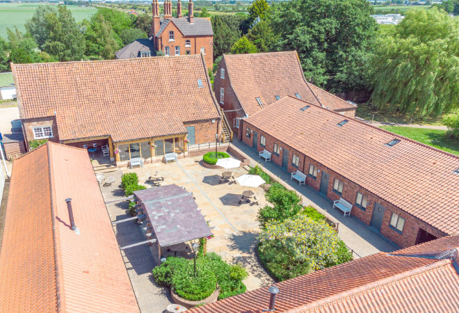 overheard view of Elms Farm