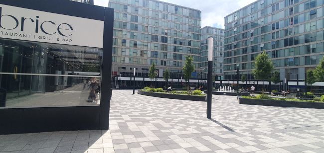 The Hub in Milton Keynes, quad in the background