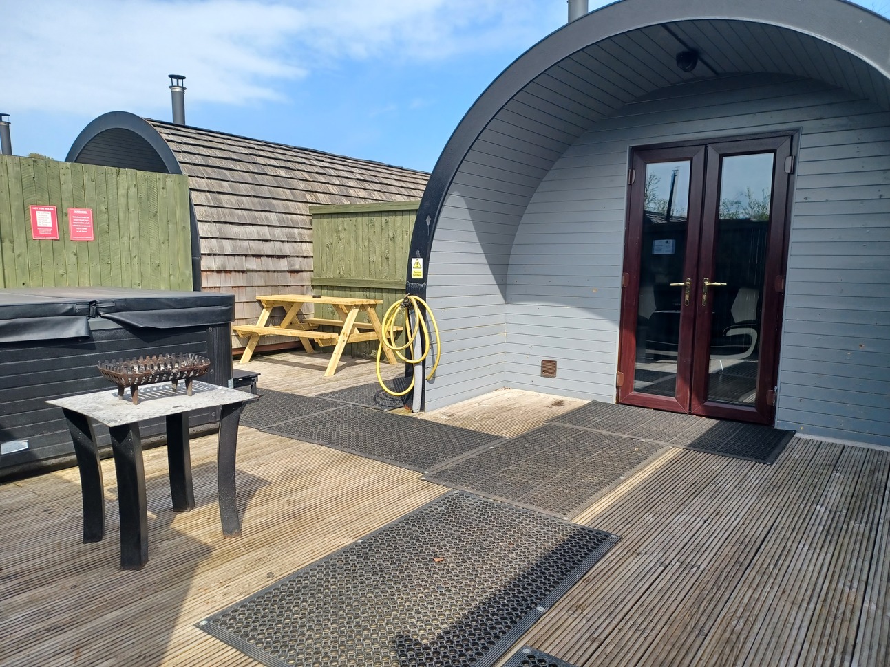 "Glamping pod from outside"