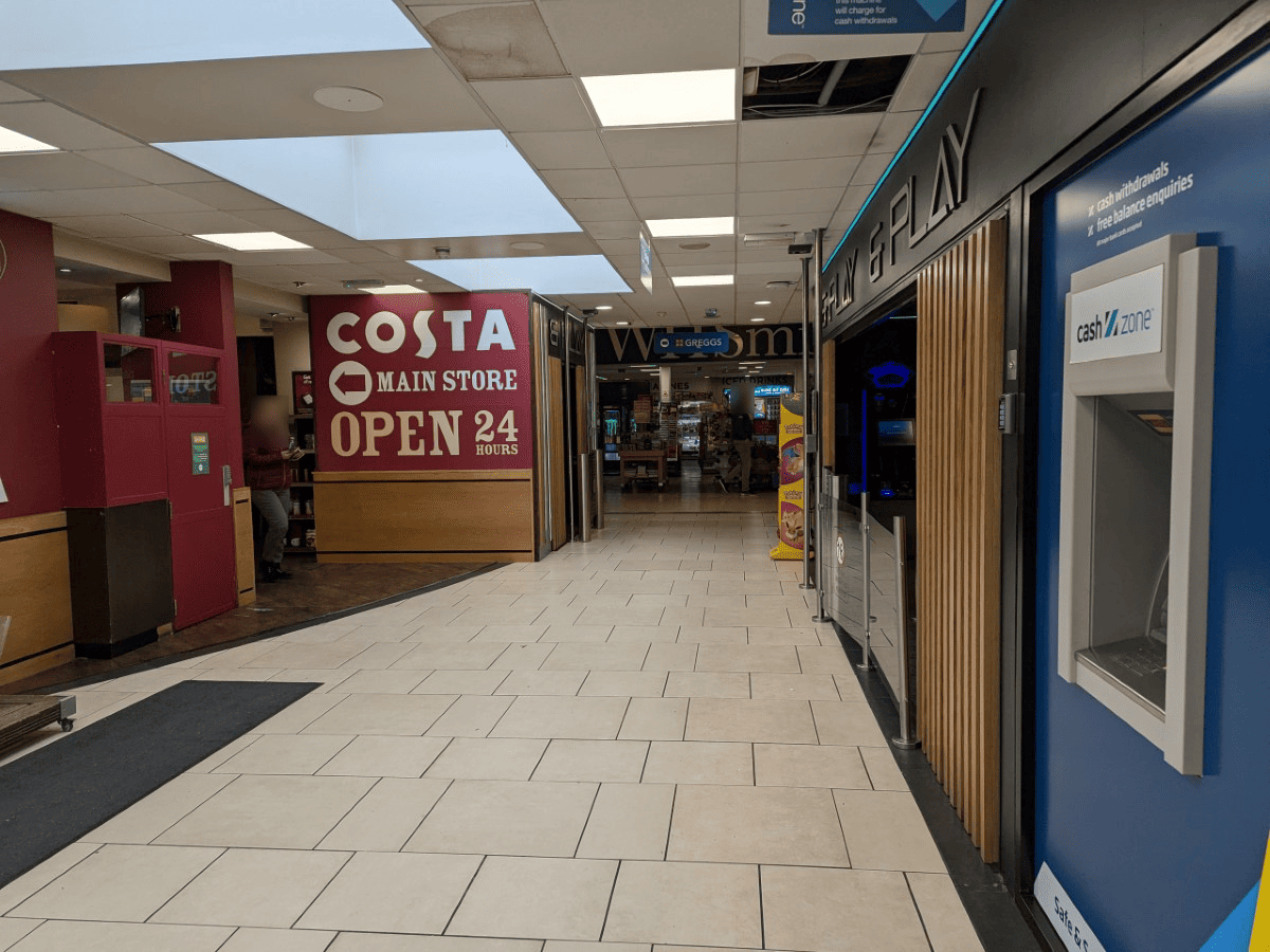 A picture showing the interior of the M23 - Pease Pottage Services - Moto