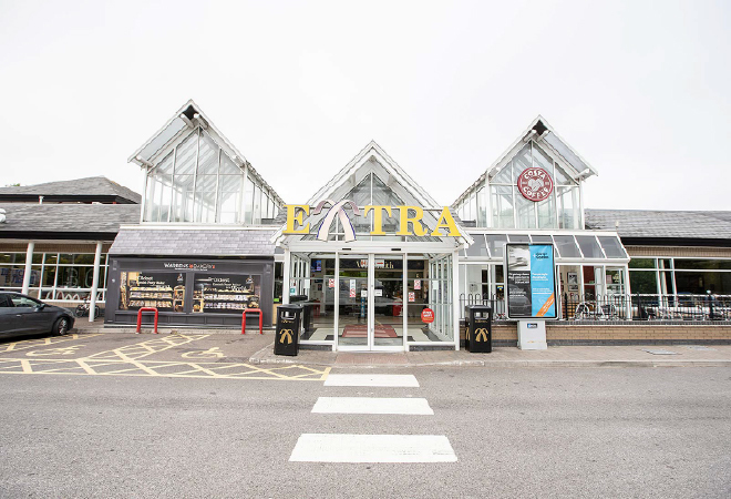 Photo of entrance at Cullompton Services