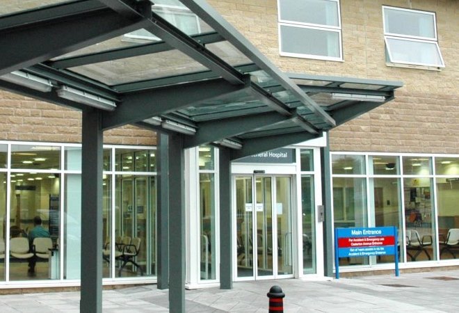 Photo of outside of Burnley General Teaching Hospital