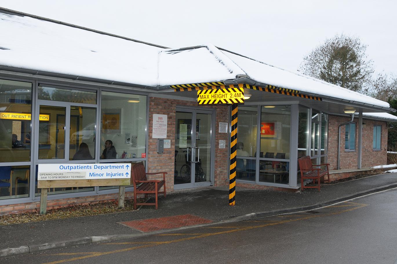 "Outpatients and Minor Injuries Unit entrance at Malton Community Hospital"