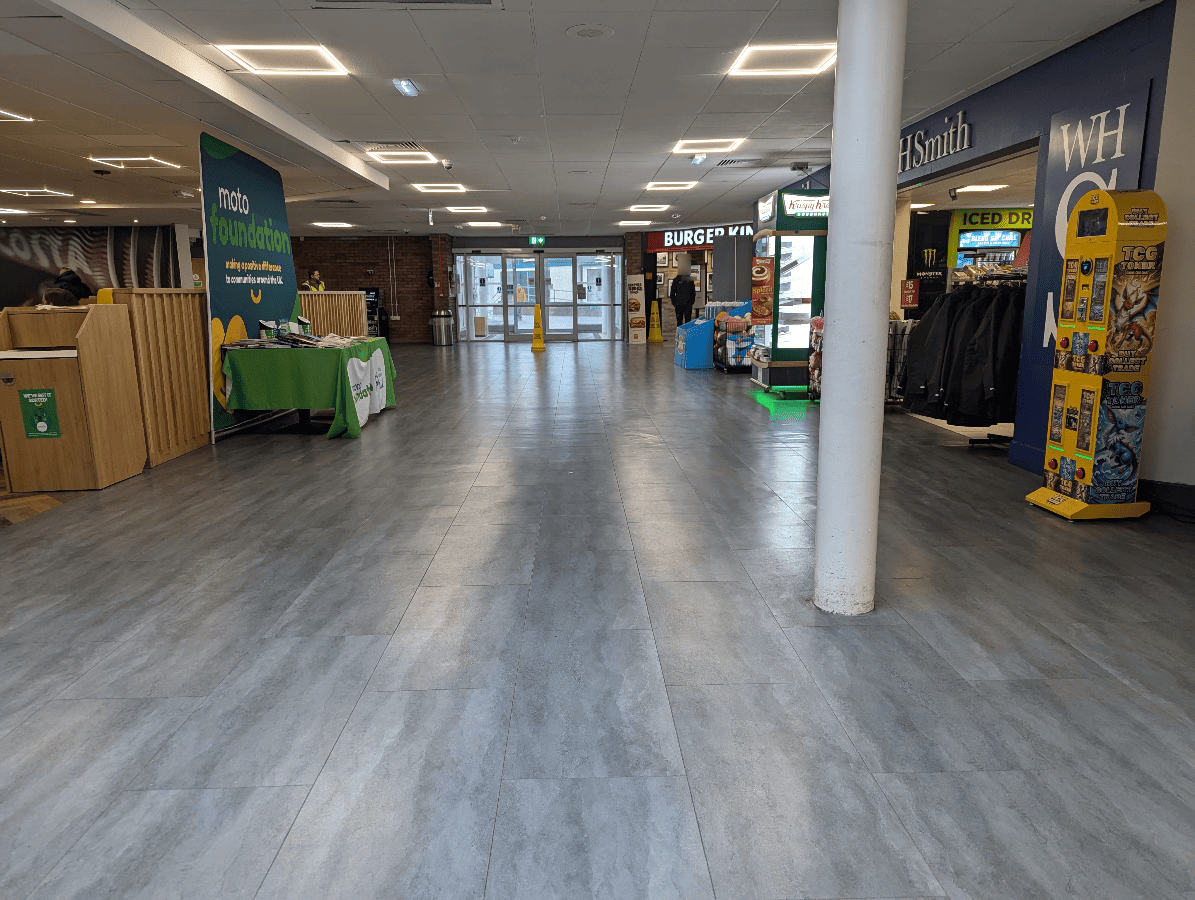 A picture showing the interior of the M42 - Tamworth Services - Moto