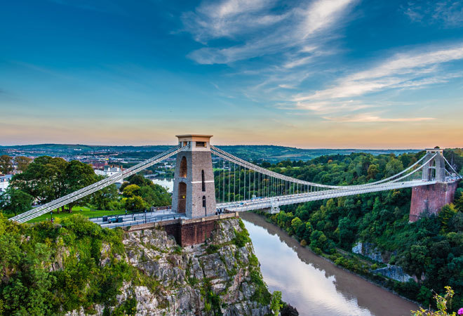 Photo of a suspension bridge in bristol.