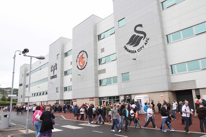'Outside of Liberty Stadium'