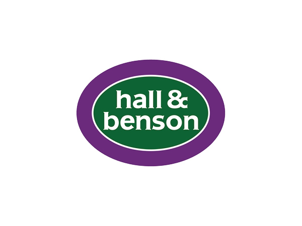 "Hall & Benson logo on a white background"