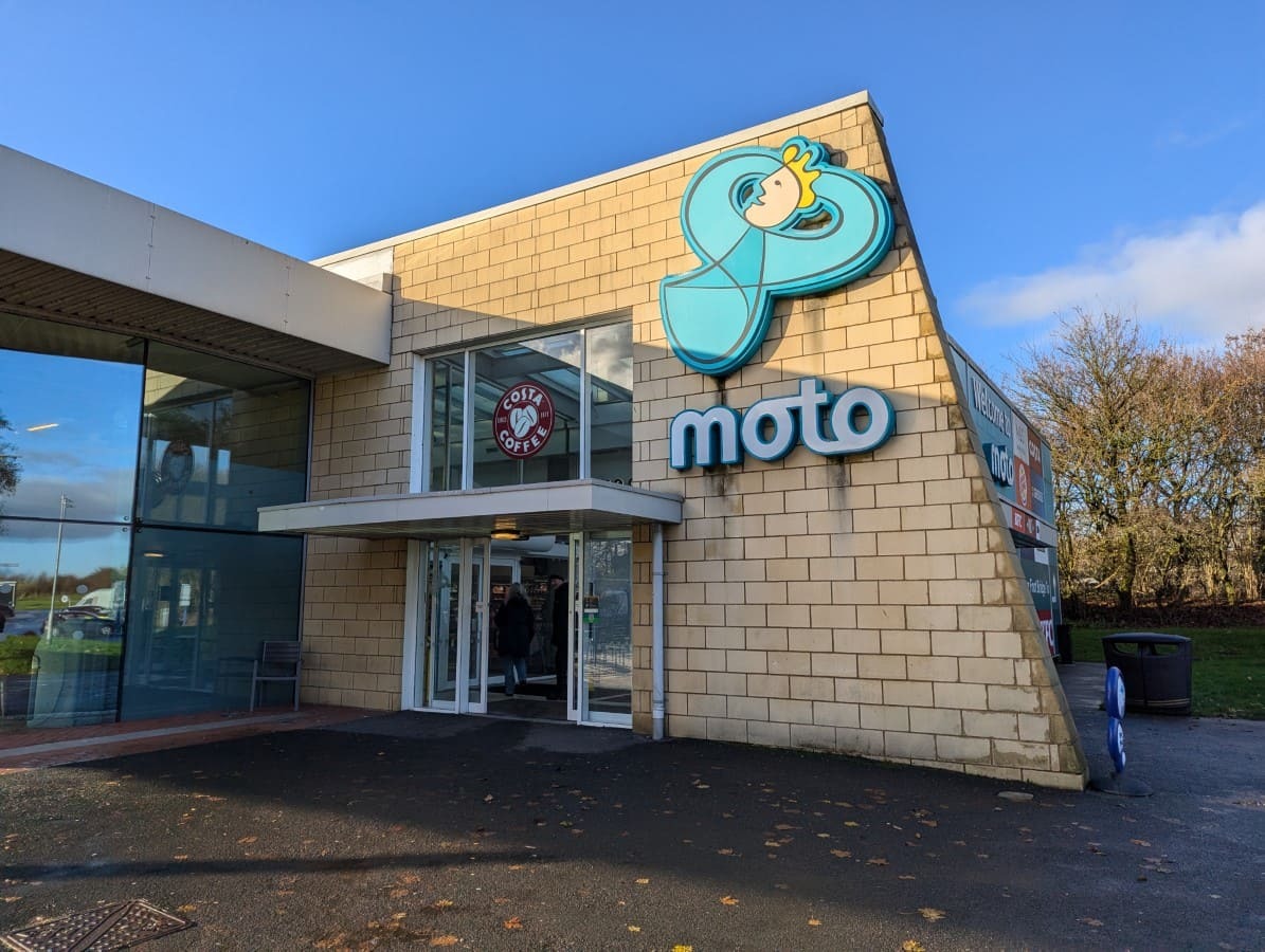 A picture showing the front of the M62 - Birch Services - Westbound - Moto