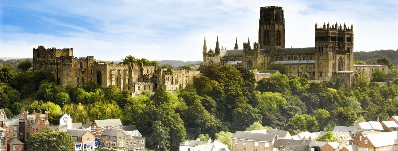 "Distanced photo of Durham Cathedral"