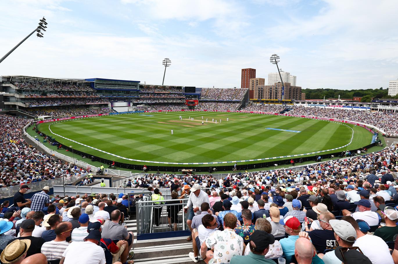 View from the stands, full house