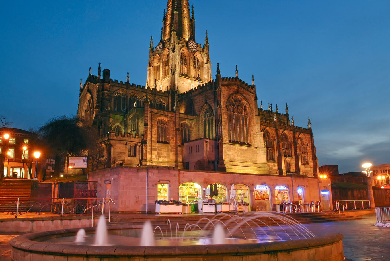 "All Saints Square at Night"