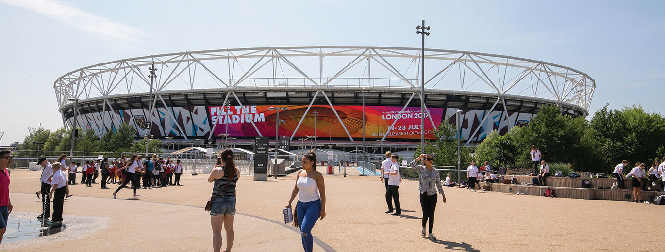 "A photo of an Olympic Stadium in Newham"